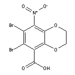 6,7-dibromo-8-nitro-2,3-dihydro-1,4-benzodioxine-5-carboxylic acid