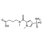 4-[N-methyl-1-(1-methyl-4-sulfamoyl-1H-pyrrol-2-yl)formamido]butanoic acid