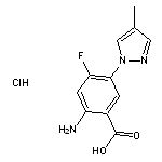 2-amino-4-fluoro-5-(4-methyl-1H-pyrazol-1-yl)benzoic acid hydrochloride