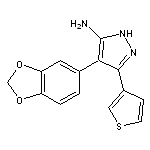 4-(2H-1,3-benzodioxol-5-yl)-3-(thiophen-3-yl)-1H-pyrazol-5-amine