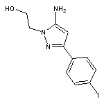 2-[5-amino-3-(4-iodophenyl)-1H-pyrazol-1-yl]ethan-1-ol