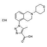 5-methyl-1-[2-(oxan-4-yl)-1,2,3,4-tetrahydroisoquinolin-5-yl]-1H-1,2,3-triazole-4-carboxylic acid hydrochloride