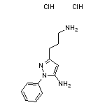 3-(3-aminopropyl)-1-phenyl-1H-pyrazol-5-amine dihydrochloride