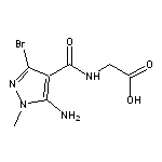 2-[(5-amino-3-bromo-1-methyl-1H-pyrazol-4-yl)formamido]acetic acid