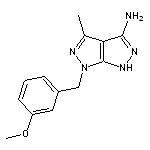 6-(3-methoxybenzyl)-4-methyl-1,6-dihydropyrazolo[3,4-c]pyrazol-3-amine