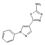 5-(1-phenyl-1H-pyrazol-4-yl)-1,3,4-oxadiazol-2-amine