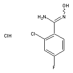 2-chloro-4-fluoro-N’-hydroxybenzene-1-carboximidamide hydrochloride