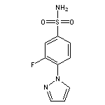 3-fluoro-4-(1H-pyrazol-1-yl)benzene-1-sulfonamide