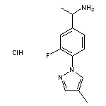 1-[3-fluoro-4-(4-methyl-1H-pyrazol-1-yl)phenyl]ethan-1-amine hydrochloride