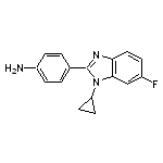 4-(1-cyclopropyl-6-fluoro-1H-1,3-benzodiazol-2-yl)aniline