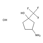 3-amino-1-(trifluoromethyl)cyclopentan-1-ol hydrochloride