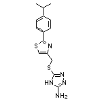 5-[({2-[4-(propan-2-yl)phenyl]-1,3-thiazol-4-yl}methyl)sulfanyl]-4H-1,2,4-triazol-3-amine