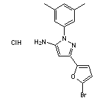 3-(5-bromo-2-furyl)-1-(3,5-dimethylphenyl)-1H-pyrazol-5-amine hydrochloride