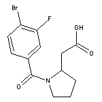 2-{1-[(4-bromo-3-fluorophenyl)carbonyl]pyrrolidin-2-yl}acetic acid