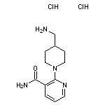 2-[4-(aminomethyl)piperidin-1-yl]pyridine-3-carboxamide dihydrochloride