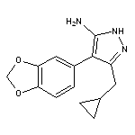 4-(2H-1,3-benzodioxol-5-yl)-3-(cyclopropylmethyl)-1H-pyrazol-5-amine