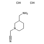 2-[3-(aminomethyl)piperidin-1-yl]acetonitrile dihydrochloride