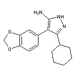 4-(2H-1,3-benzodioxol-5-yl)-3-cyclohexyl-1H-pyrazol-5-amine