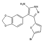 4-(2H-1,3-benzodioxol-5-yl)-3-(5-bromofuran-2-yl)-1H-pyrazol-5-amine