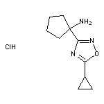 1-(5-cyclopropyl-1,2,4-oxadiazol-3-yl)cyclopentan-1-amine hydrochloride