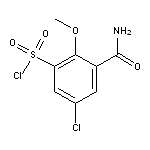 3-carbamoyl-5-chloro-2-methoxybenzene-1-sulfonyl chloride