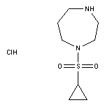 1-(cyclopropanesulfonyl)-1,4-diazepane hydrochloride