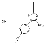 4-(5-amino-3-tert-butyl-1H-pyrazol-1-yl)benzonitrile hydrochloride