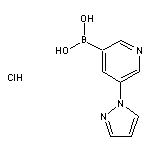 [5-(1H-pyrazol-1-yl)pyridin-3-yl]boronic acid hydrochloride