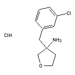 3-[(3-chlorophenyl)methyl]oxolan-3-amine hydrochloride