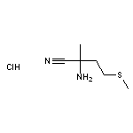 2-amino-2-methyl-4-(methylsulfanyl)butanenitrile hydrochloride