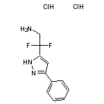 2,2-difluoro-2-(3-phenyl-1H-pyrazol-5-yl)ethan-1-amine dihydrochloride