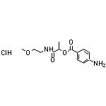 1-[(2-methoxyethyl)carbamoyl]ethyl 4-aminobenzoate hydrochloride