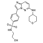 2-hydroxy-S-(4-{6-[(oxan-4-yl)amino]imidazo[1,2-b]pyridazin-3-yl}phenyl)ethane-1-sulfonamido