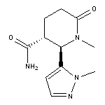 trans-1-methyl-2-(1-methyl-1H-pyrazol-5-yl)-6-oxopiperidine-3-carboxamide