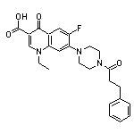 1-ethyl-6-fluoro-4-oxo-7-[4-(3-phenylpropanoyl)piperazin-1-yl]-1,4-dihydroquinoline-3-carboxylic acid