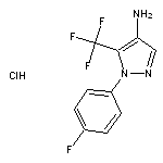 1-(4-fluorophenyl)-5-(trifluoromethyl)-1H-pyrazol-4-amine hydrochloride