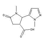 1-methyl-2-(1-methyl-1H-pyrazol-5-yl)-5-oxopyrrolidine-3-carboxylic acid