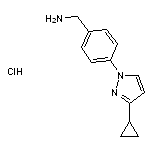 [4-(3-cyclopropyl-1H-pyrazol-1-yl)phenyl]methanamine hydrochloride