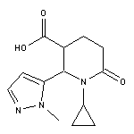 1-cyclopropyl-2-(1-methyl-1H-pyrazol-5-yl)-6-oxopiperidine-3-carboxylic acid