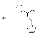 N’-(thiophen-2-ylmethyl)cyclopentanecarboximidamide hydrochloride