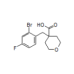 4-(2-Bromo-4-fluorobenzyl)tetrahydropyran-4-carboxylic Acid