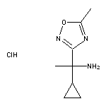 1-cyclopropyl-1-(5-methyl-1,2,4-oxadiazol-3-yl)ethan-1-amine hydrochloride