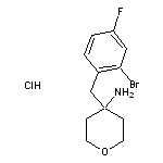 4-[(2-bromo-4-fluorophenyl)methyl]oxan-4-amine hydrochloride