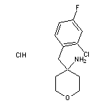 4-[(2-chloro-4-fluorophenyl)methyl]oxan-4-amine hydrochloride