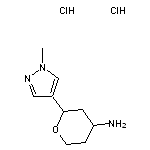 2-(1-methyl-1H-pyrazol-4-yl)oxan-4-amine dihydrochloride