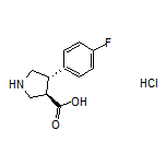 (3R,4S)-4-(4-Fluorophenyl)pyrrolidine-3-carboxylic Acid Hydrochloride