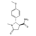 trans-2-(4-methoxyphenyl)-1-methyl-5-oxopyrrolidine-3-carboxamide