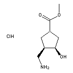 methyl cis-3-(aminomethyl)-4-hydroxycyclopentane-1-carboxylate hydrochloride