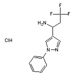 3,3,3-trifluoro-1-(1-phenyl-1H-pyrazol-4-yl)propan-1-amine hydrochloride