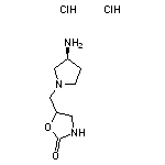 5-{[(3S)-3-aminopyrrolidin-1-yl]methyl}-1,3-oxazolidin-2-one dihydrochloride